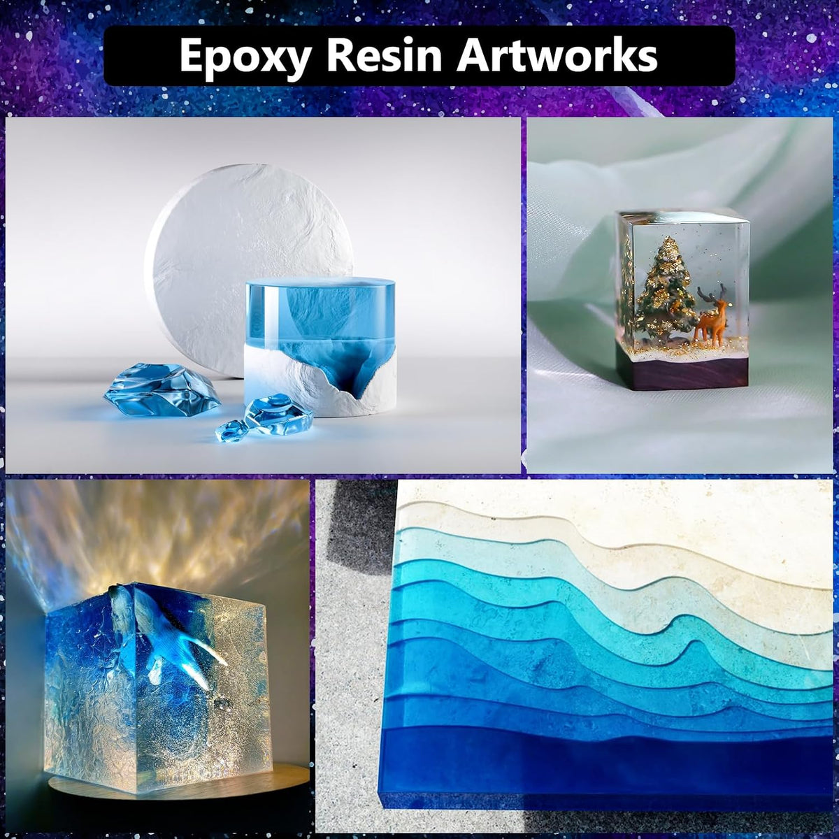 KISREL Crystal Clear 82OZ Epoxy Resin Kit - No Bubble for Art,