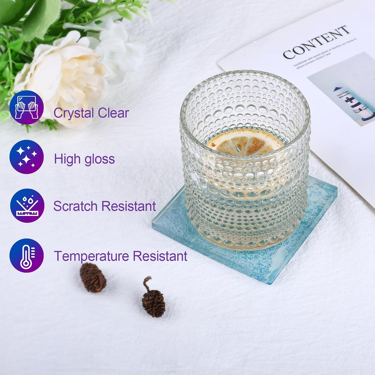 KISREL 18OZ Epoxy Resin Kit for Beginner, Resin Kit with Molds and Supplies