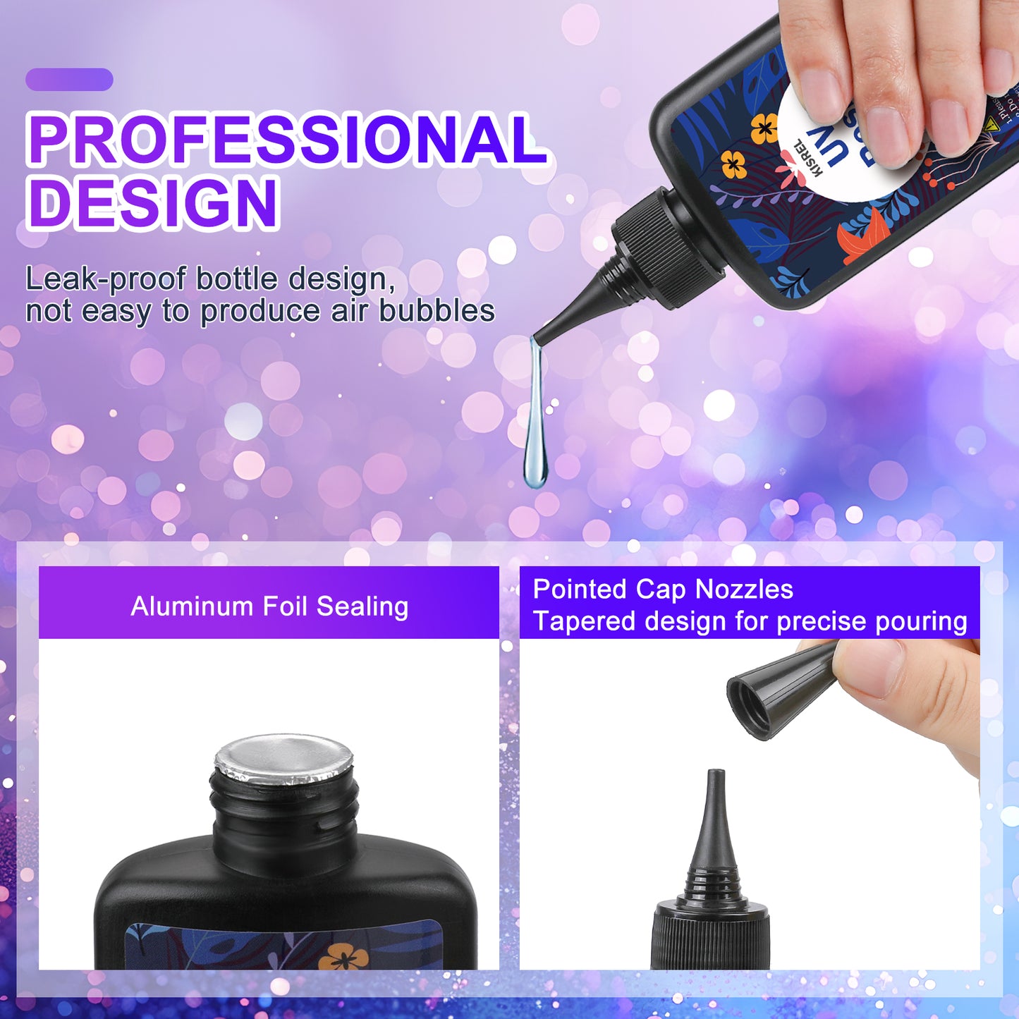 KISREL UV Resin Kit with Light, 200g Hard Type Clear UV Resin and UV Light