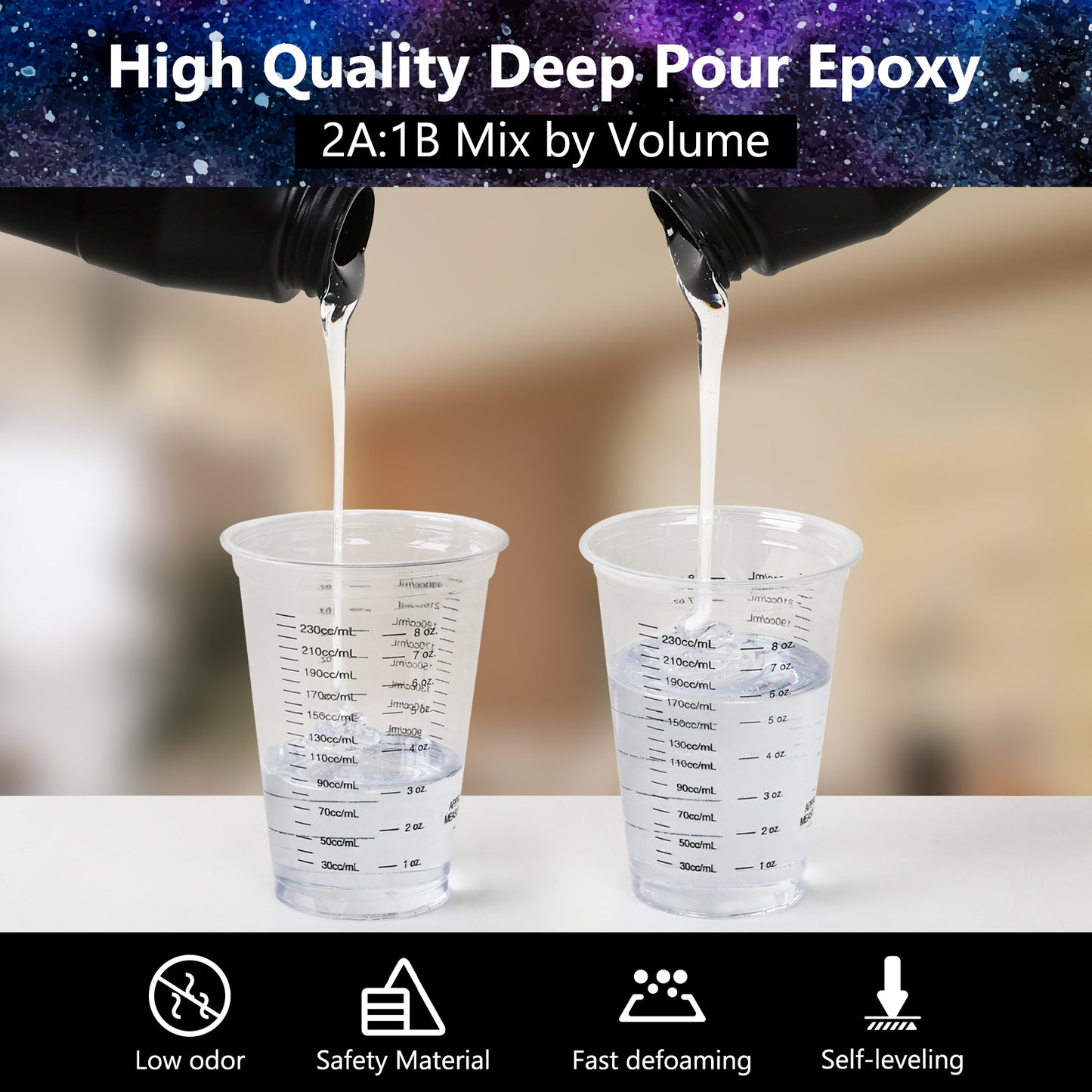 KISREL 3 Gallon Deep Pour Epoxy Resin Kit, 2:1 Low Viscosity Resin Kit