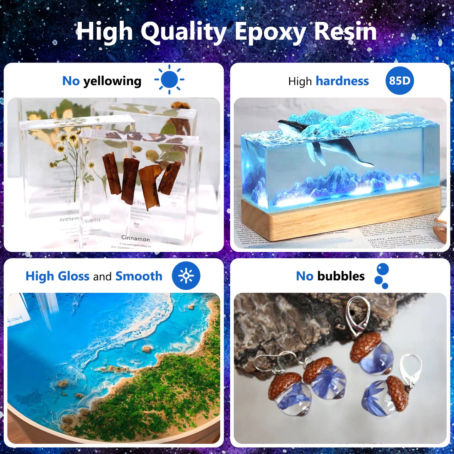 KISREL 3 Gallon Deep Pour Epoxy Resin Kit, 2:1 Low Viscosity Resin Kit