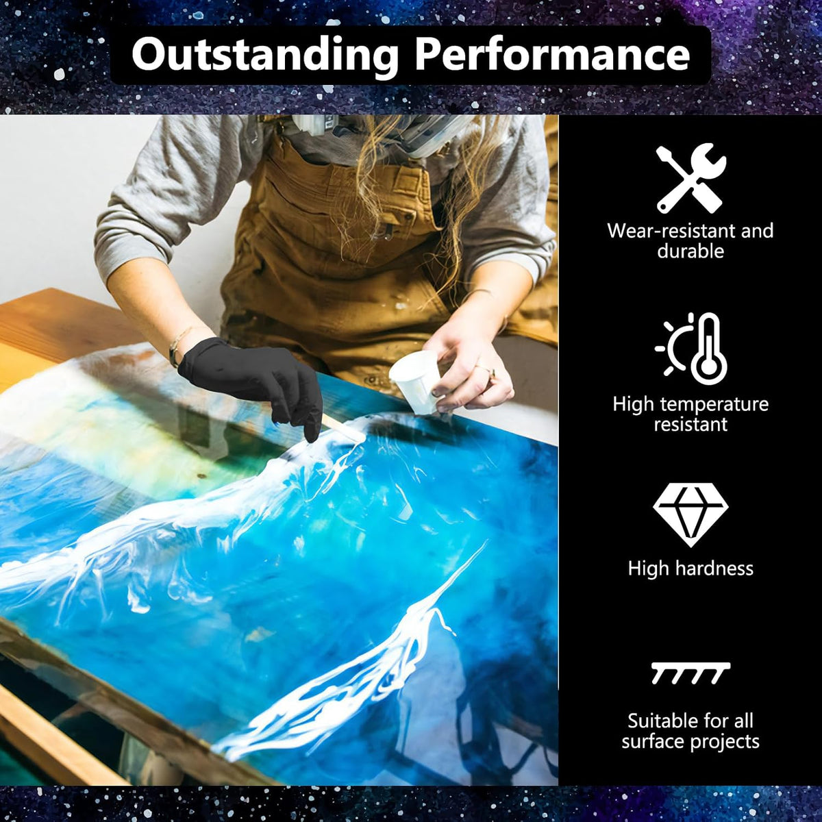 KISREL Crystal Clear 82OZ Epoxy Resin Kit - No Bubble for Art,