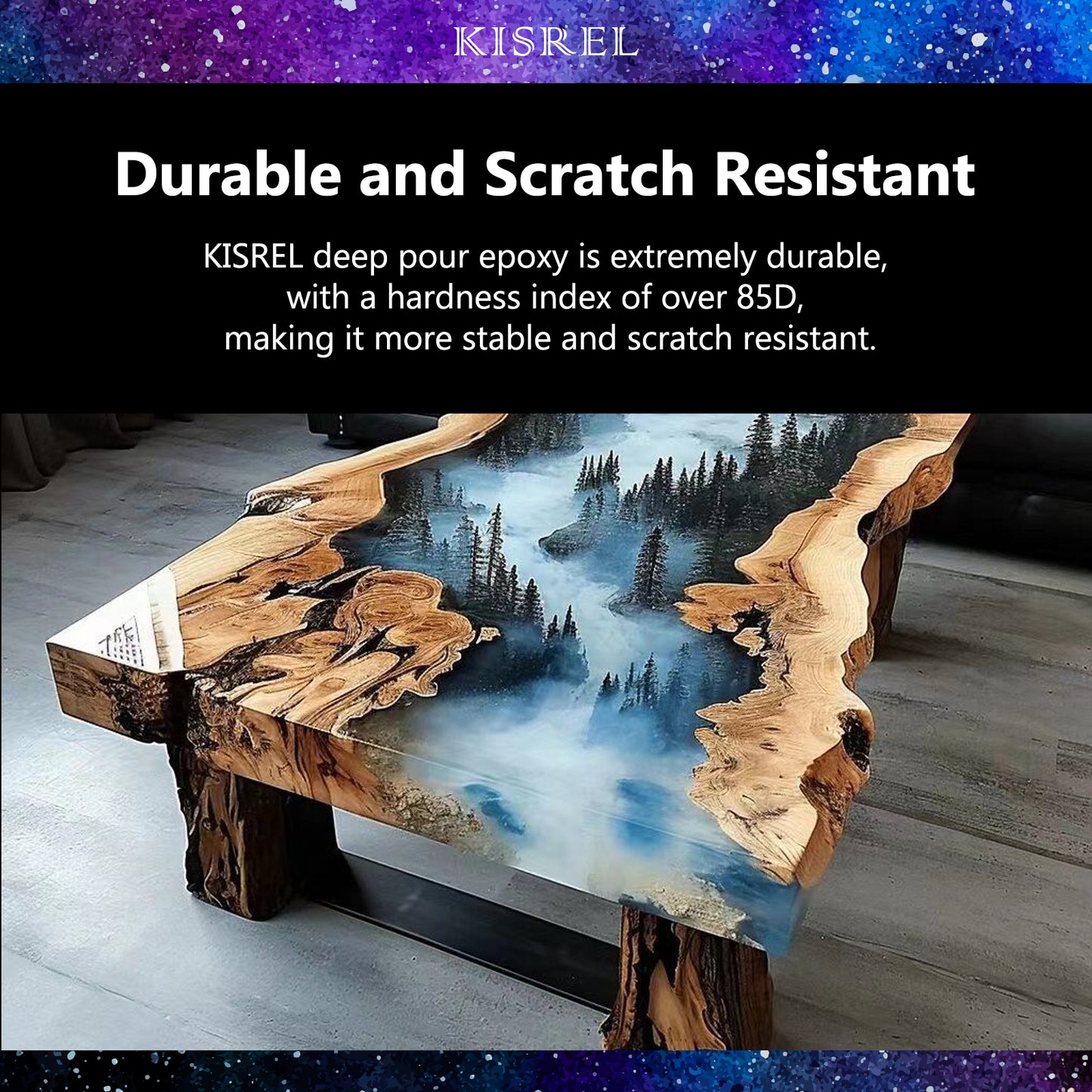 KISREL 3 Gallon Deep Pour Epoxy Resin Kit, 2:1 Low Viscosity Resin Kit