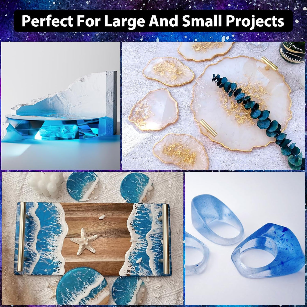 KISREL Crystal Clear 82OZ Epoxy Resin Kit - No Bubble for Art,