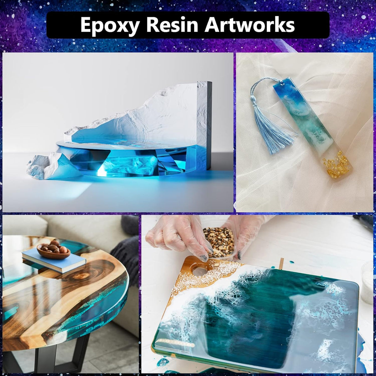 2Gallon Epoxy Resin Kit,Clear Resin No Yellowing No Bubble for Molds&Craft